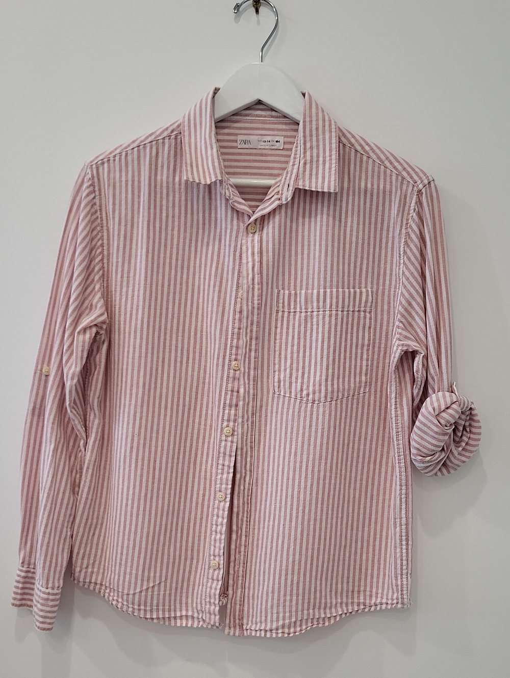 Zara Pink Stripe Shirt 13-14y